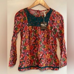 NWT- Matilda Jane girls floral blouse
